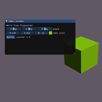 Playcanvas + Dear Imgui