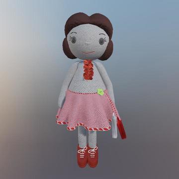 3D crochet doll animation