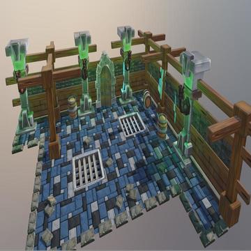 Dungeon low poly environment